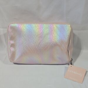 Ulta Beauty Pink Iridescent Cosmetic Pouch